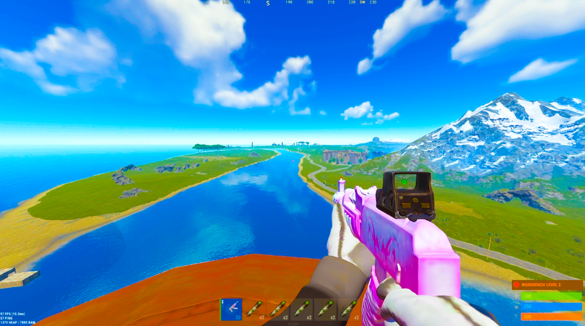 Rust gameplay with Chroma Visuals vibrance